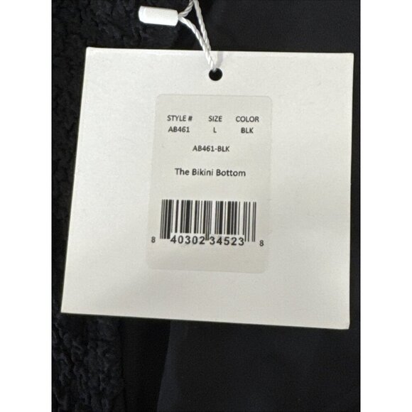 Mindy X Andie Women's L The Bikini Hipster Swim Bottom Textured Black NWT 9584 - Picture 8 of 14